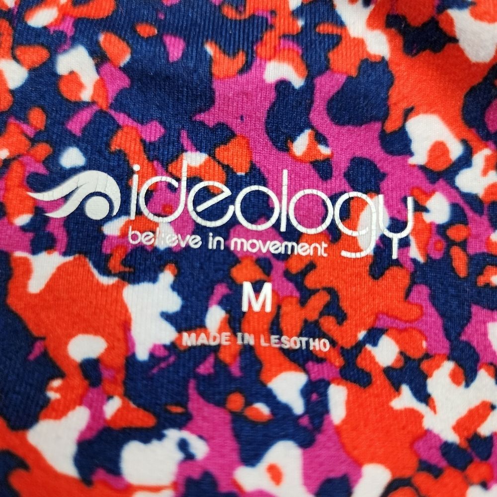 Ideology Compression Side-Pocket Cropped Leggings Multicolor Abstract Pattern M - Picture 2 of 14